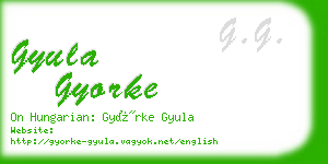 gyula gyorke business card